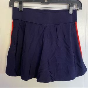 Zara navy skort with red side stripes